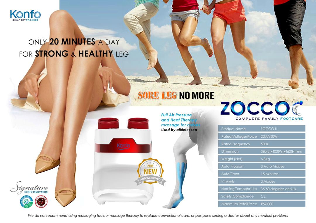 Leg massager(ZOCCO II) available on 50% Trs